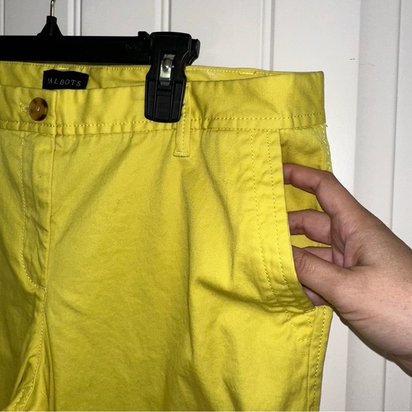 Talbots relaxed chino pants women 4 yellow - Picture 4 of 13